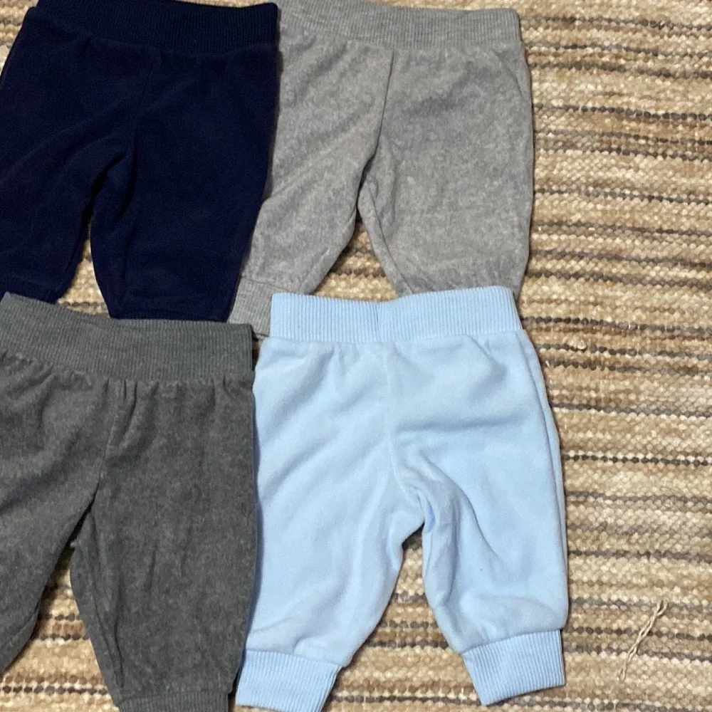 Simple Joys by Carters Baby Boy Fleece Pull On Pants Variety Bundle 4 Pack 0-3 m